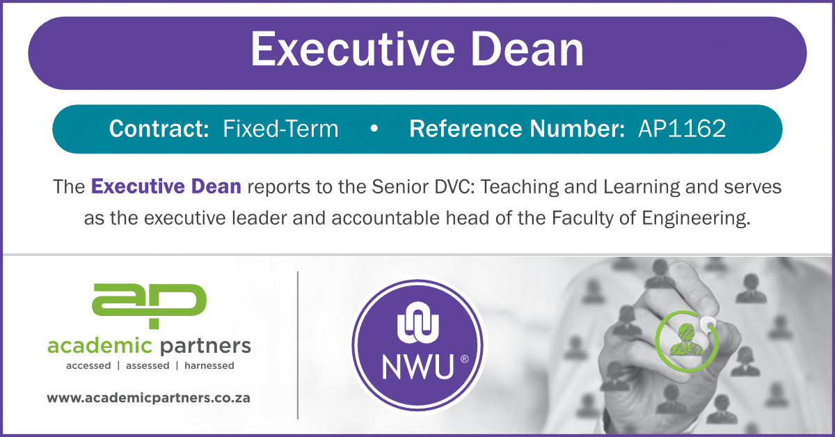 NWU Executive Dean executive appointment