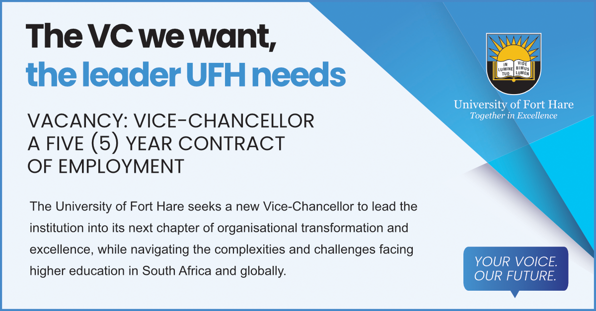 VACANCY: VICE-CHANCELLOR A FIVE (5) YEAR CONTRACT OF EMPLOYMENT